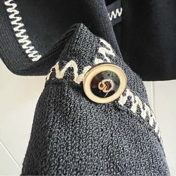 St. John Collection Santana Knit Black Blazer Jacket - Picture 9 of 10